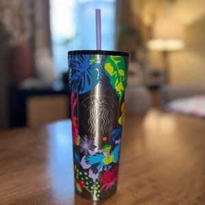 Starbucks Summer 2023 Immersive Florals Stainless Steel 24oz Venti Tumbler